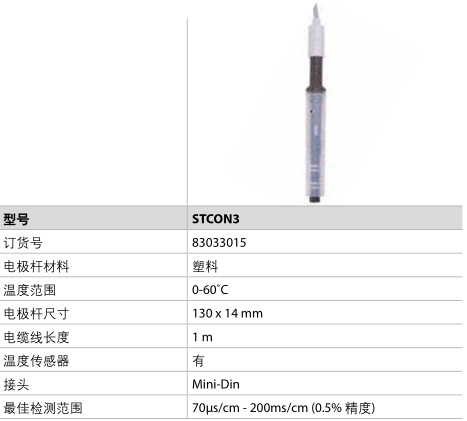 STCON3 四環(huán)電導電極參數(shù)